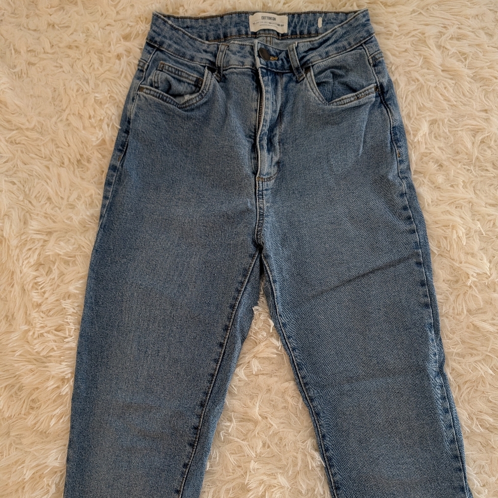 Cotton On High-Rise Blue Denim Jeans